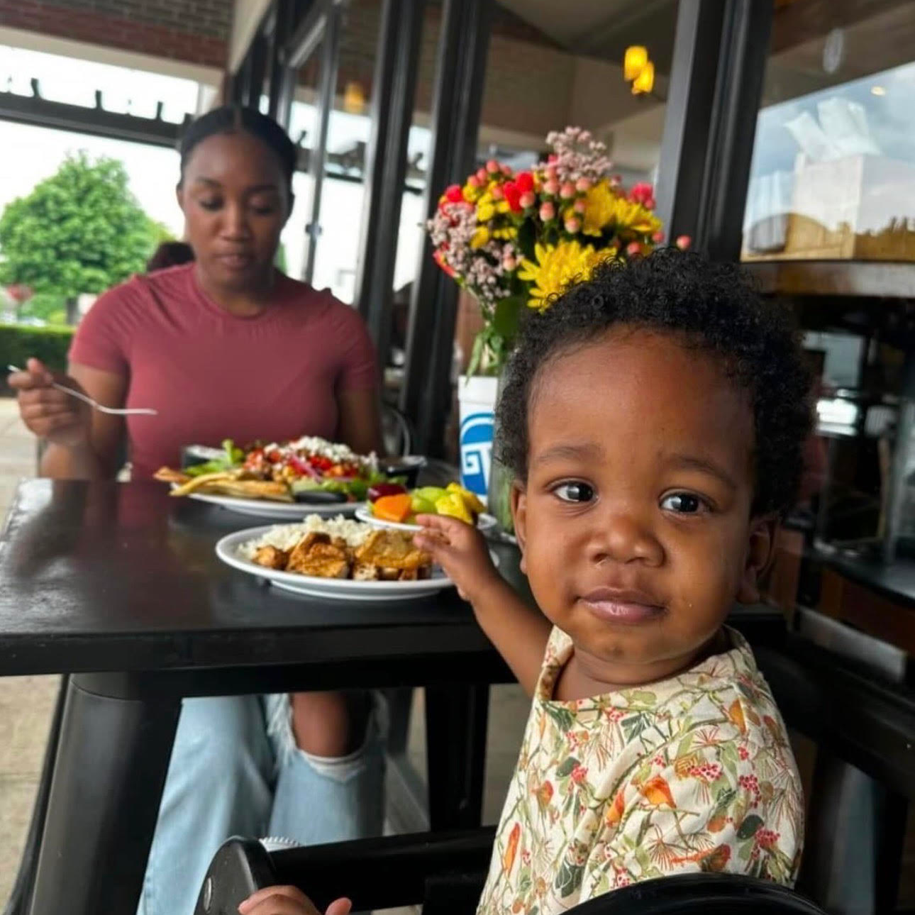 dining in at Taziki's