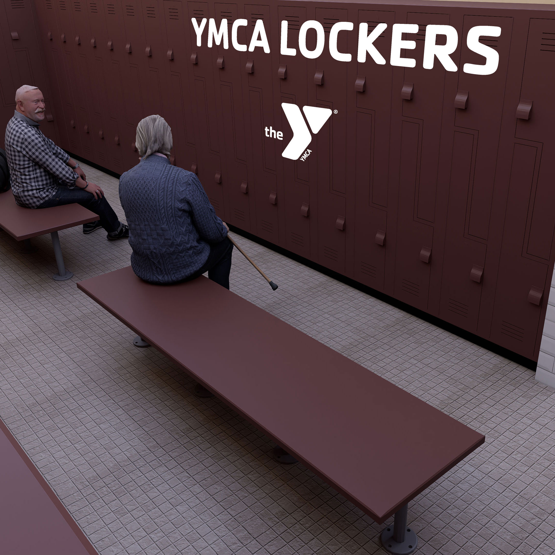 Locker room rendering