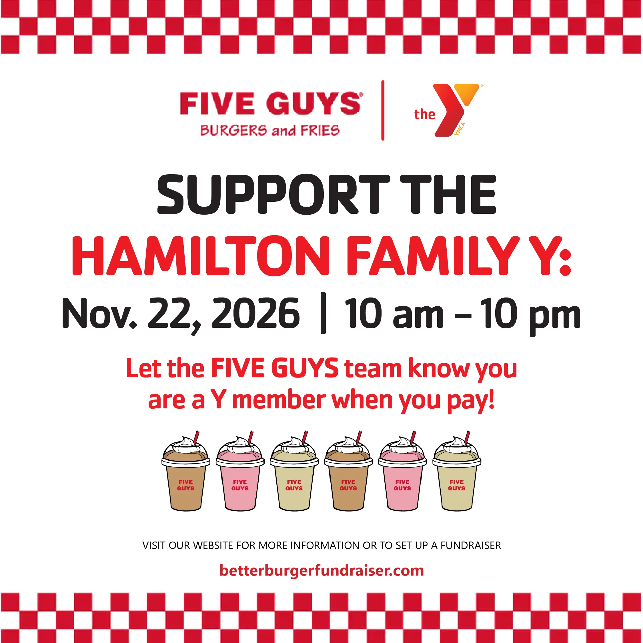 Five Guys' Giveback Day 2026 – Hamilton YMCA