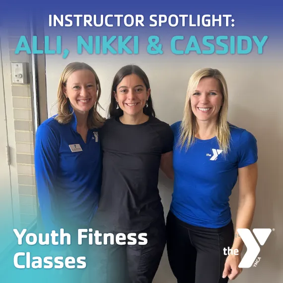 Alli, Nikki, Cassidy youth fitness instructor spotlight
