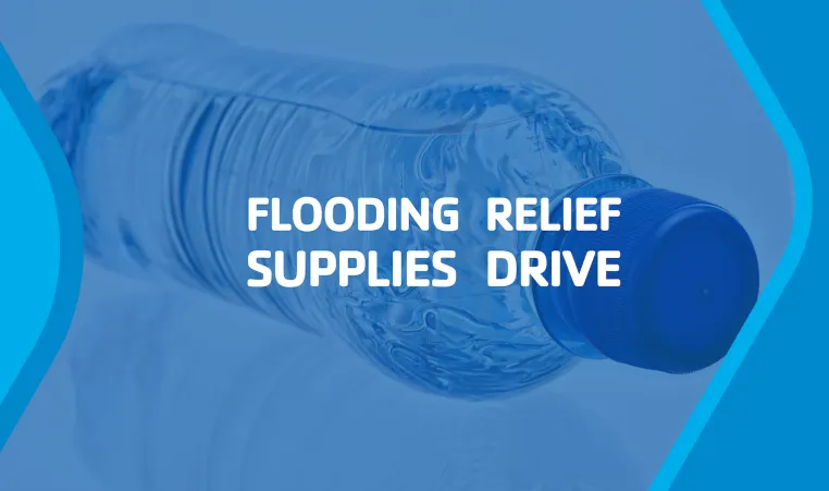 Water bottle supplies drive graphic